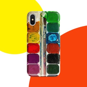 Watercolor Palette iPhone Case – Artistic TPU Cover for iPhone and Android all versions, iphone 16 pro