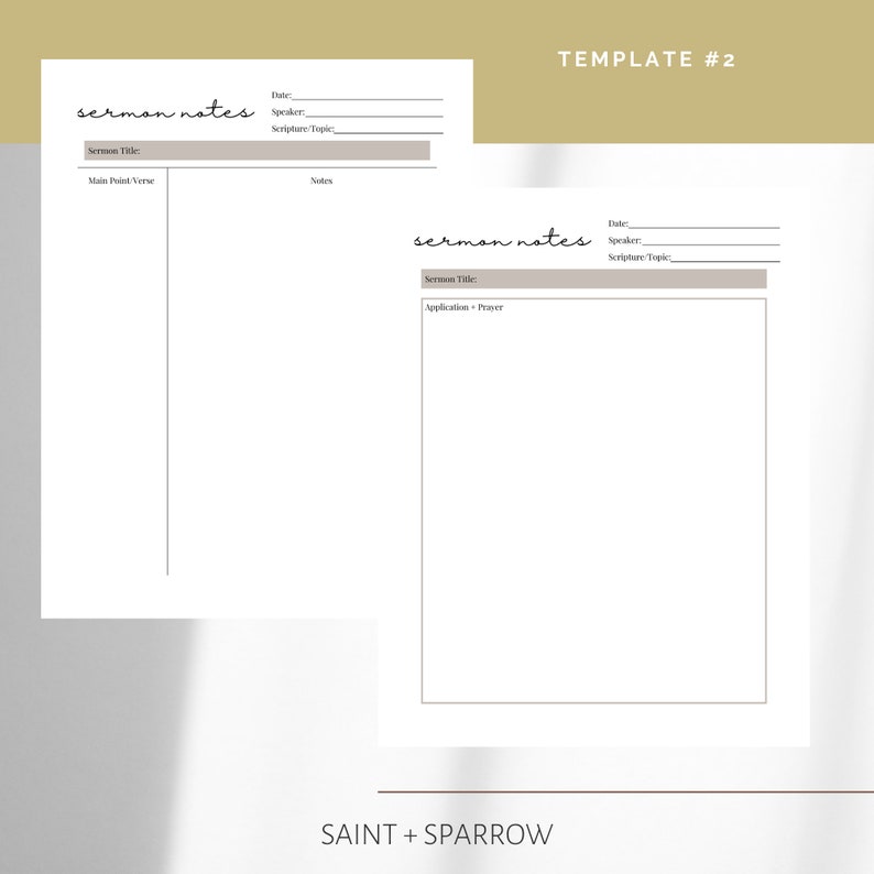 Sermon Notes Sermon Notes Printable Sermon Notes Journal Sermon Journal ...