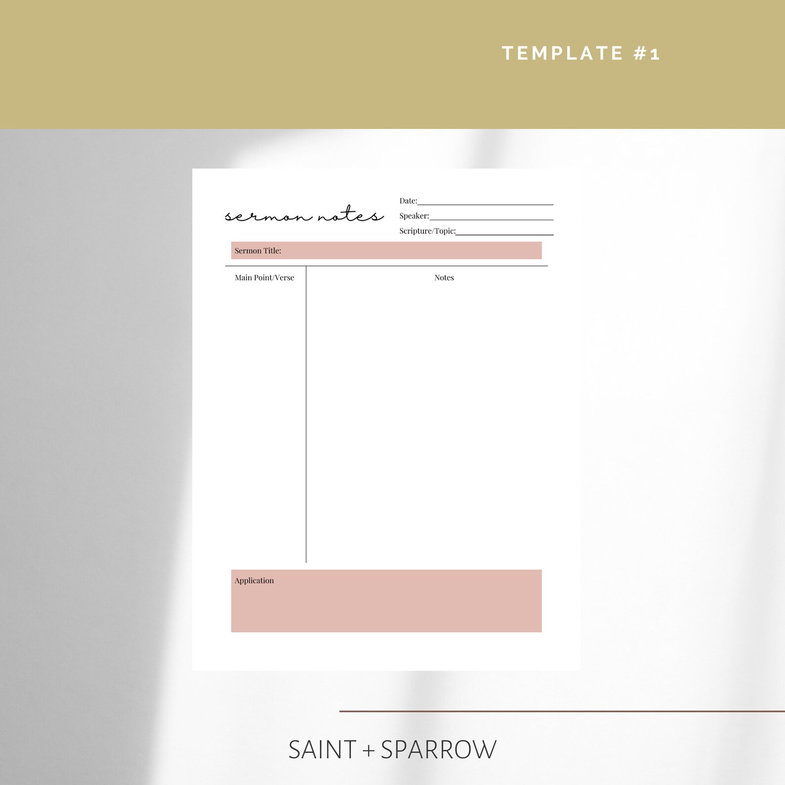 Sermon Notes Sermon Notes Printable Sermon Notes Journal Sermon Journal ...