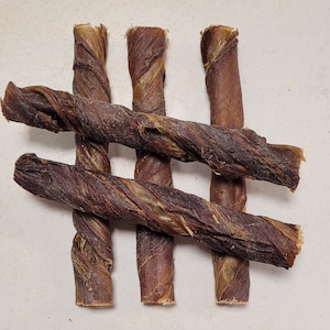 Pizzle Stick wrapped in beef biltong Dog Chew dental chew Bully Stick