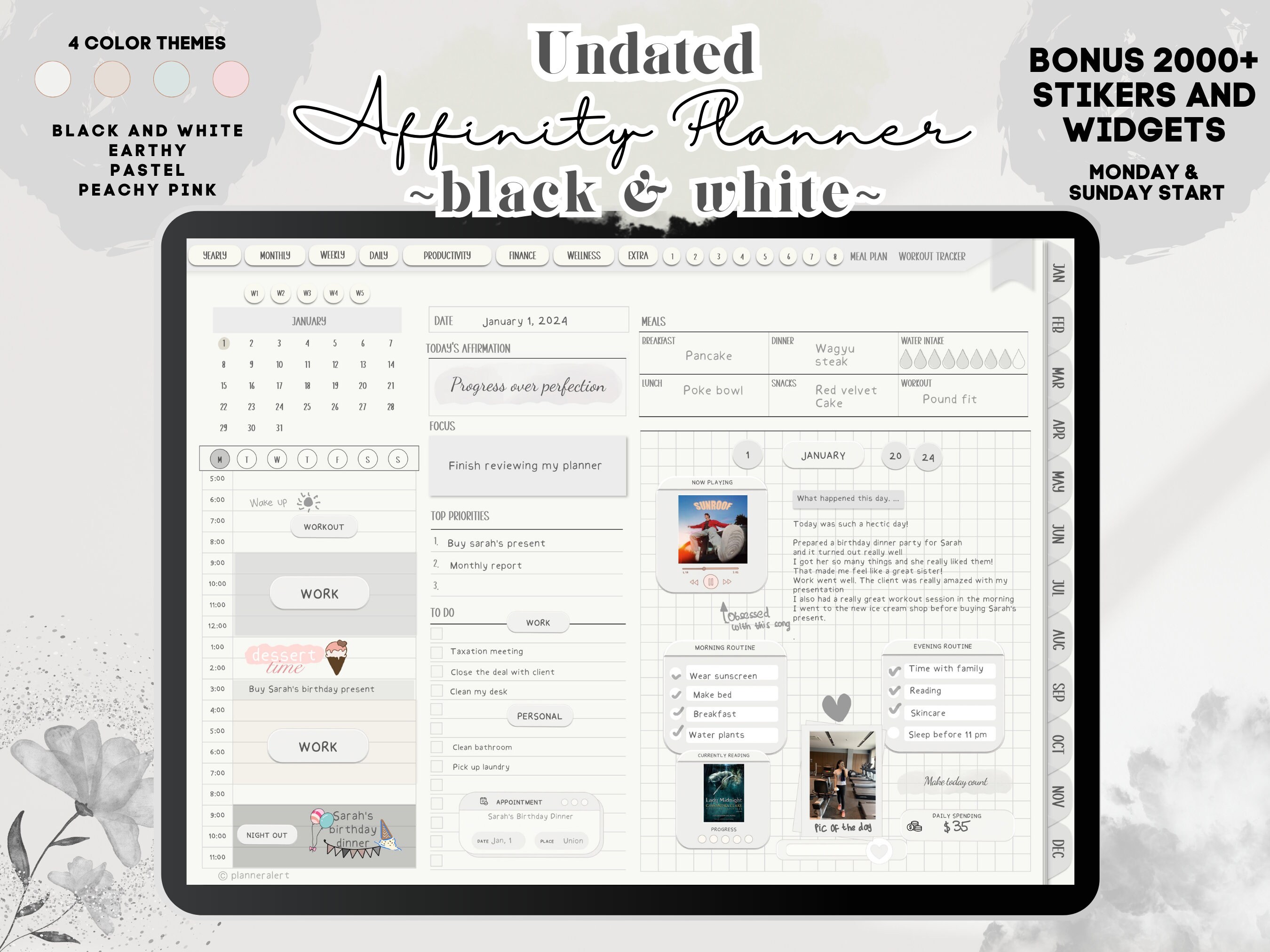 Affinity Publisher Calendar Template - Etsy