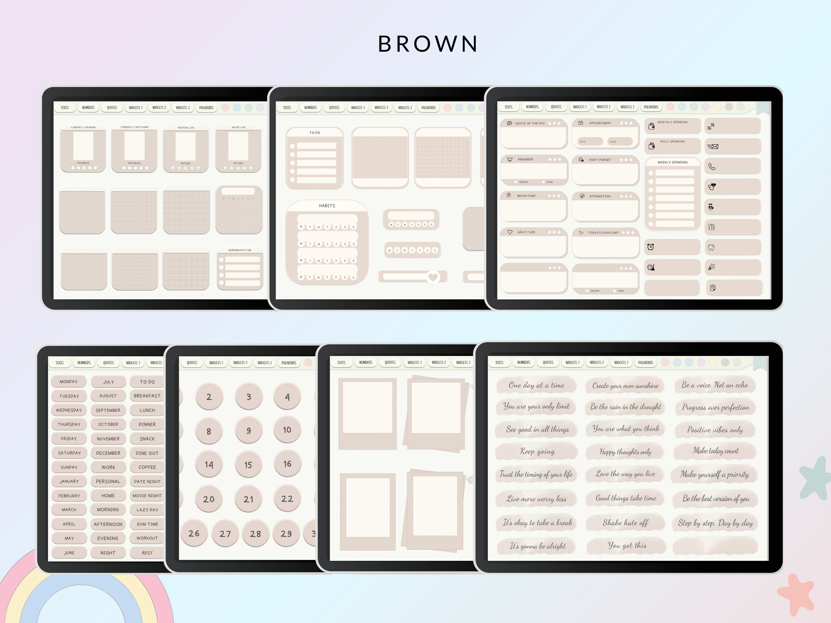 Digital Sticker Book, Digital Widgets and Stickers for Planner, Planner ...