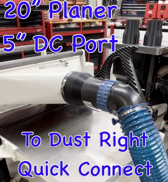 20 Planer JET GRIZZLY POWERMATIC to Rockler Dust Right Quick