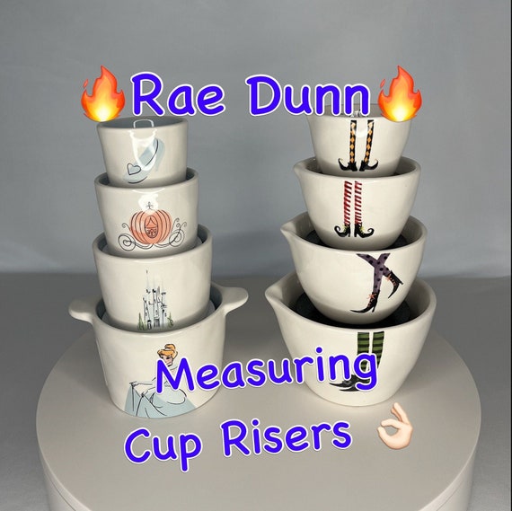 Buy FULLY ASSEMBLED Wood or Acrylic Risers for Rae Dunn Measuring