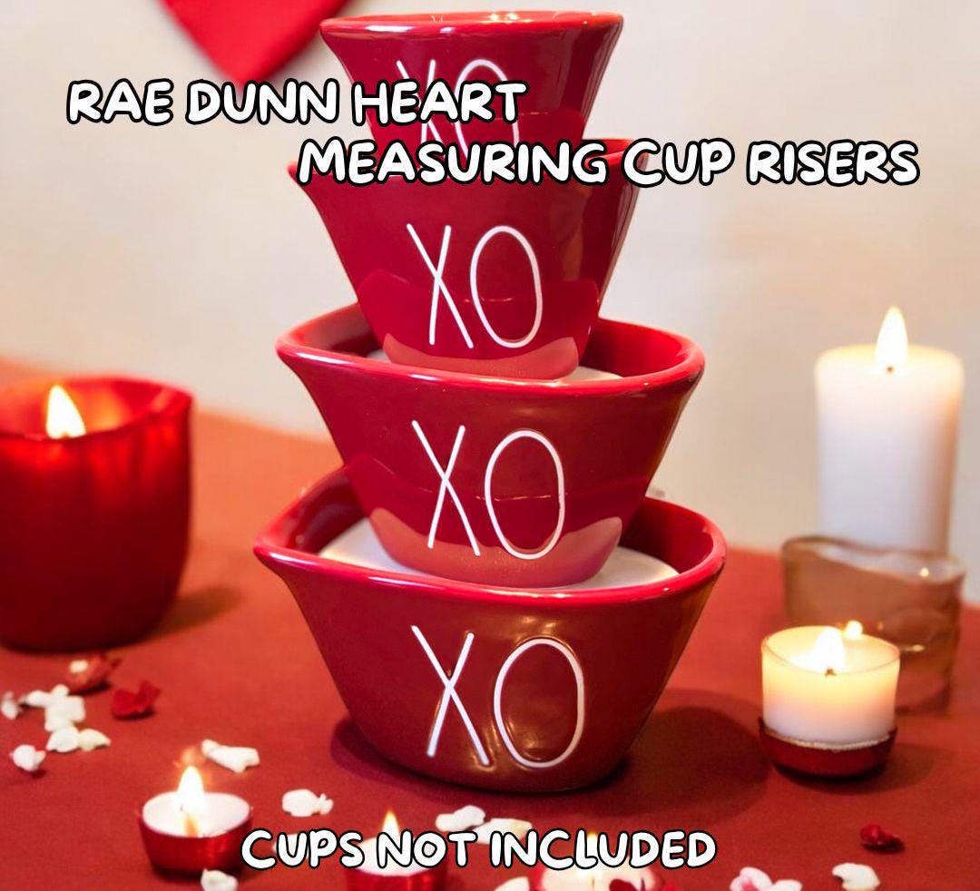 Rae Dunn Heart Measuring Cup Risers/ Stackers - Etsy