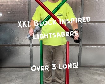 XXL Block Inspired Lightsaber 3D Printed