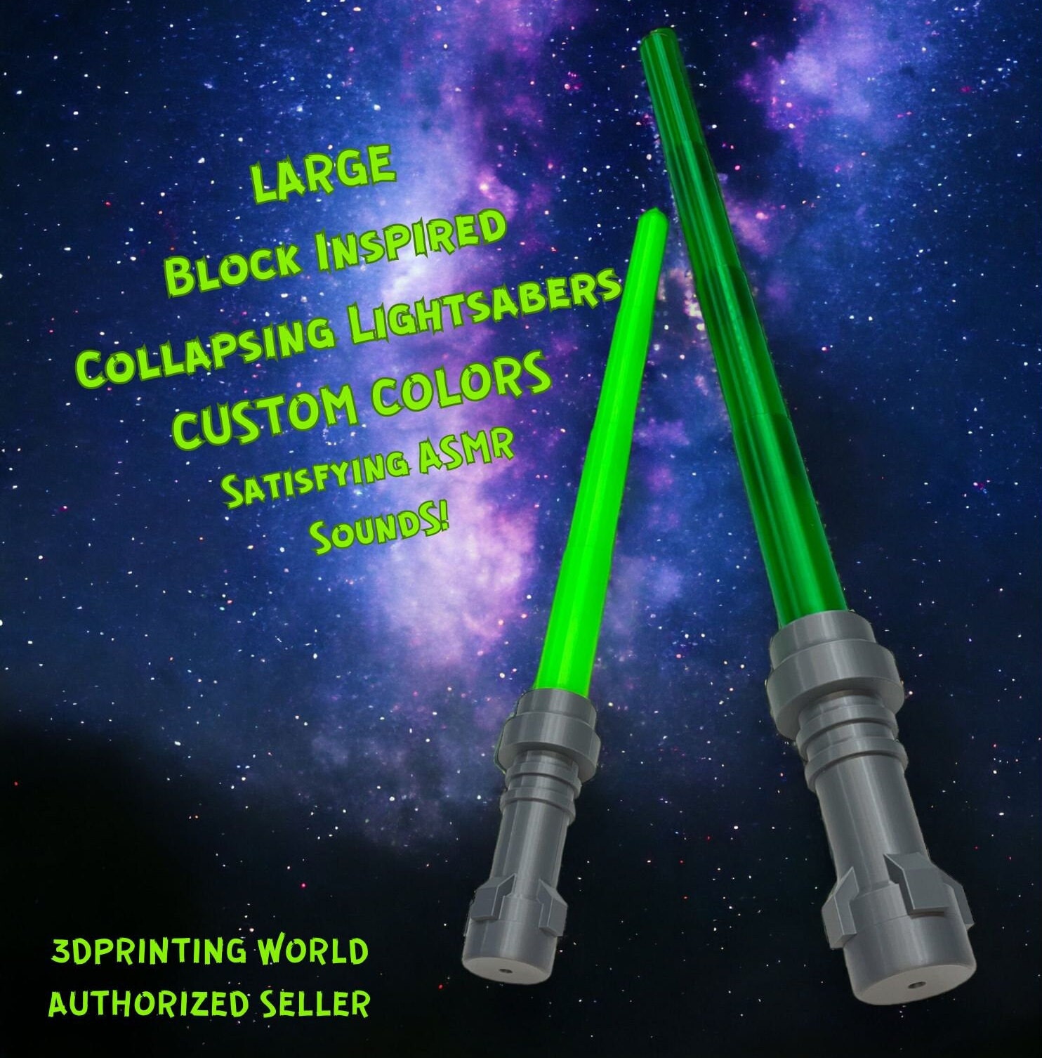 Large Block Inspired Lightsaber 3D Printed