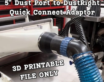 20&quot; Planer JET/GRIZZLY/POWERMATIC to Rockler Dust Right Quick Change 3D Printable File Only
