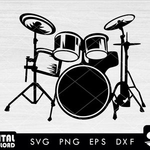 Drum set SVG, drums svg, drummer svg, drum kit svg, music svg, musical instrument