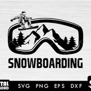 Snow boarding goggle svg, snowboarding svg, snowboarder svg, winter svg, snowboarding clipart, for snowboarding lovers