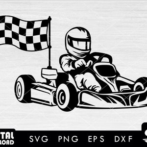 ゴーカート チャンピオン svg、カート レーシング svg、ゴーカート レーサー svg、ゴーカート愛好家向け