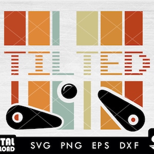 Flipper SVG, Flipper SVG, Flipper Clipart, Flipper Silhouette, Design Png Eps SVG Dxf Flipper für Arcade-Liebhaber