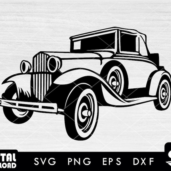 classic car svg, vintage car svg, retro car svg, old car svg, for old cars lovers