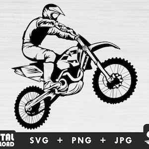 Motocross rider svg, motorcycle svg, motocross svg, dirt bike svg, for extreme sports lovers