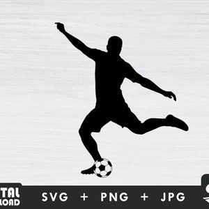 Soccer player svg, sports Svg, Soccer png, silhouette, cut file, for Soccer lover