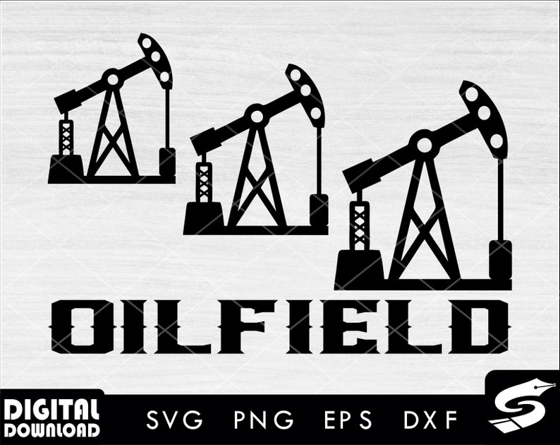 Oilfield 01 SVG, Oil Rig Svg, Oil Pump Svg, Oil Derrick Svg, Oil Rig