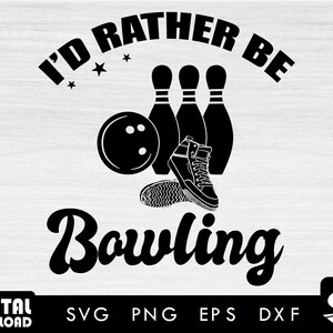 Bowling SVG Design, Bowling Clipart, Cut File for Cricut, Digital Download, Bowling Lover Gift, Craft Project