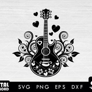 Cool guitar 2 svg, guitar svg, electric guitar svg, music svg, acoustic guitar svg, for guitar lovers