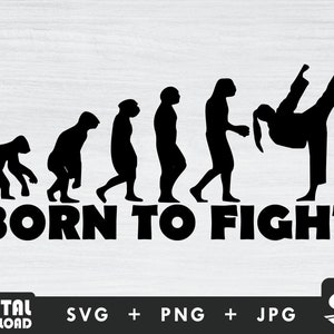 Evolution born to fight karate girl svg, karate svg, karate mom svg, martial arts svg,for karate lovers