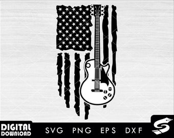 American flag guitar 2 svg, guitar svg, electric guitar svg, music svg, acoustic guitar svg, for guitar lovers