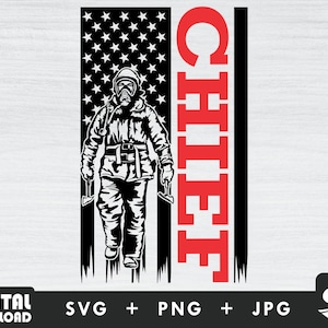 American flag firefighter chief svg, firefighter svg, fireman svg, fire department svg, for firefighters lover