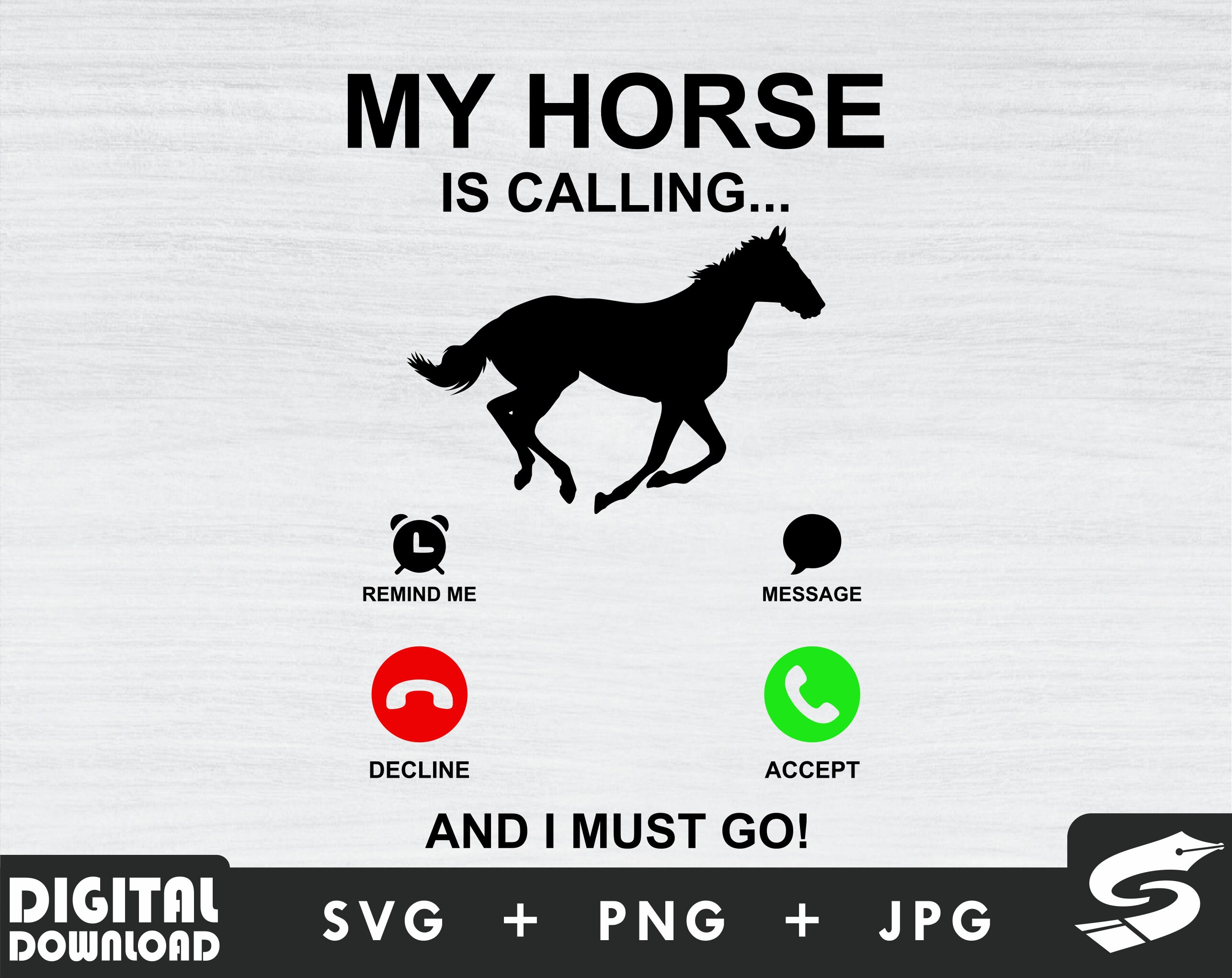 My Horse is Calling Svg, Horse Back Riding Svg, Horse Racer Svg, Horse