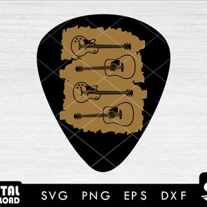 Pick and guitars svg, guitar svg, electric guitar svg, music svg, acoustic guitar svg, for guitar lovers