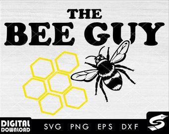 Bijenman 02 SVG | Bij SVG | Honingbij SVG | Silhouet Vector Cut-bestand | Digitaal downloaden | Bee Cricut voor bijenliefhebbers