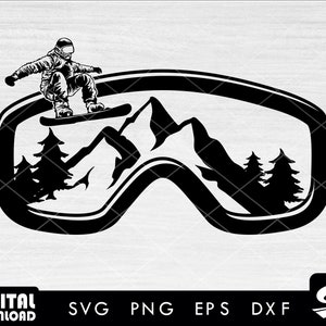 Snow boarding goggle 2 svg, snowboarding svg, snowboarder svg, winter svg, snowboarding clipart, for snowboarding lovers