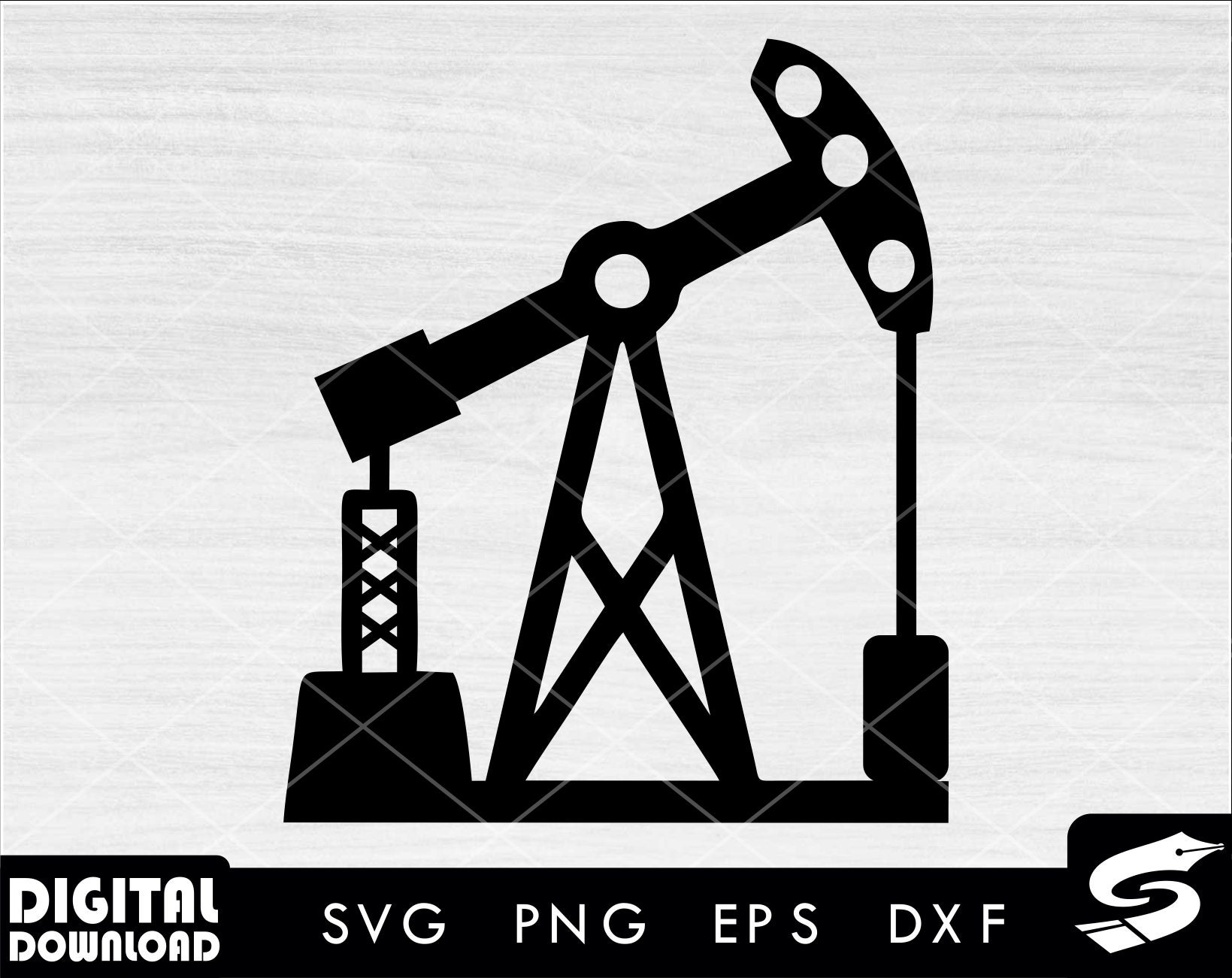 Oil Rig SVG, Oilfield Svg, Oil Pump Svg, Oil Derrick Svg, Oil Rig