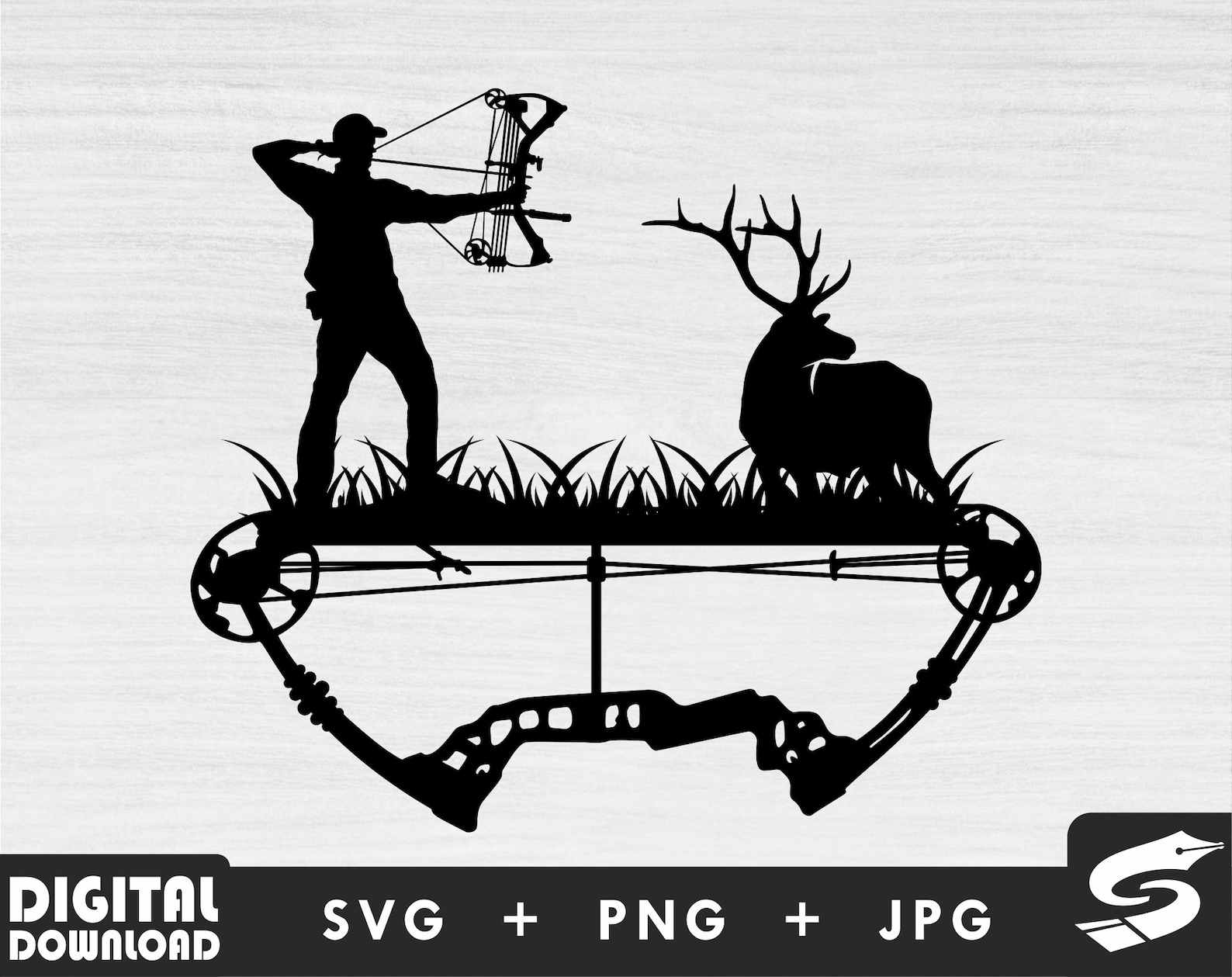 Deer Bow Hunting Archery Svg, Bow Hunting Svg, Deer Hunter Svg, Archery ...