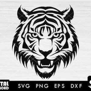 Fierce tiger Face svg, tiger svg, - Instant Download-Digtal files for tiger lovers design for cricut, svg, eps, dxf, png