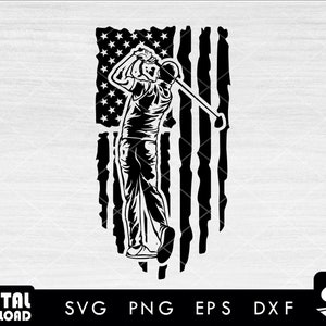 American distress flag Golfer svg, golf svg, Sports svg - Instant Download-Digtal files for golf design for cricut, svg, eps, dxf, png