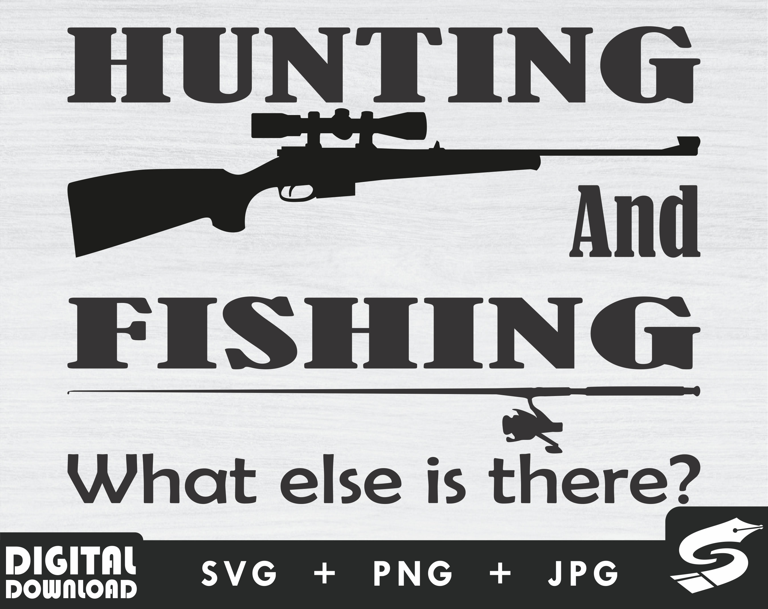 Hunting and Fishing Svg Fisherman Svg Fishing Shirt Svg - Etsy