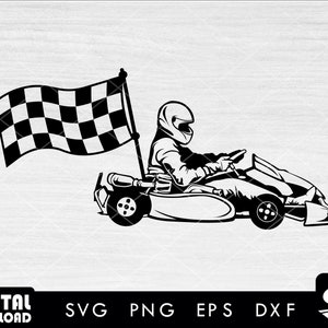 ゴーカート チャンピオン #02 svg、カート レーシング svg、ゴーカート レーサー svg、ゴーカート愛好家向け