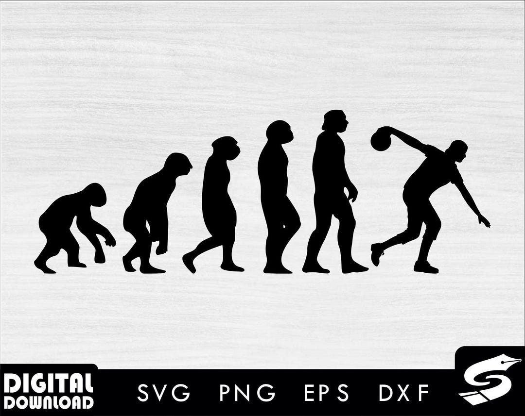Evolution Bowling SVG Design, Bowling Clipart, Cut File for Cricut ...