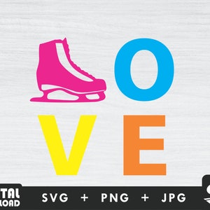 Love svg, ice skating svg, ice skates svg, ice skater svg,winter sports svg, for skate lovers