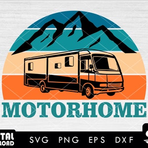Camper van #04 Svg, Motorhome Svg, Camper Clipart, Camper Files for Cricut, Camper Cut Files For Silhouette, Camper Png, Dxf