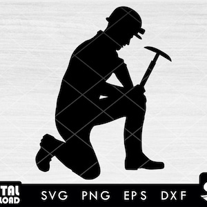 Gold Miner svg, miner svg, mining svg, coal miner svg, svg files for cricut, for mining lovers