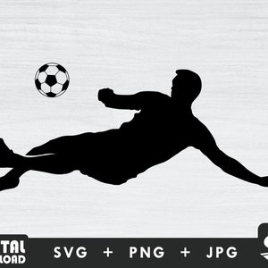 Soccer Player 1 kick, sports Svg, Soccer png, silhouette, cut file, for Soccer lover