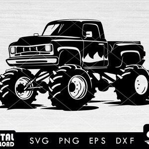 Cool Classic Monster truck svg, monster truck svg, truck svg, off road truck svg, SVG files for cricut