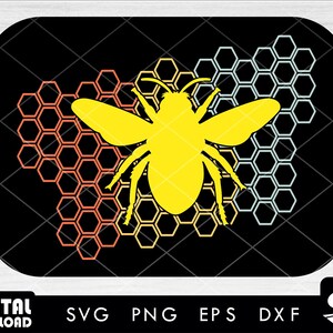 Bee comb 02 SVG | Bee SVG | Honey Bee SVG | Silhouette Vector Cut File | Digital Download | Bee Cricut for bee lovers