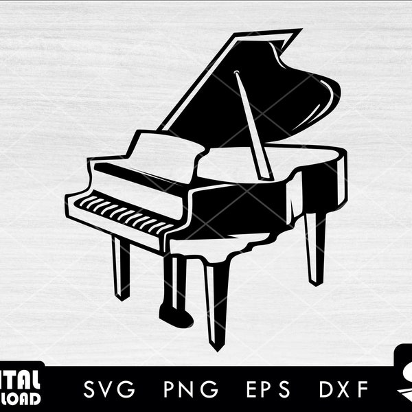 Grand piano SVG, piano svg, pianist svg, piano silhouette, grand piano cricut, for piano lovers