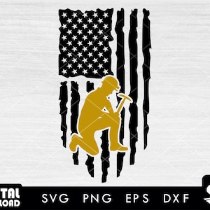 US American distress flag miner 2 svg, miner svg, mining svg, coal miner svg, svg files for cricut, for mining lovers