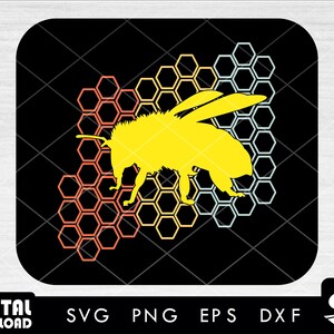 Bee comb SVG | Bee SVG | Honey Bee SVG | Silhouette Vector Cut File | Digital Download | Bee Cricut for bee lovers