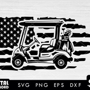American distress flag golf cart 02 svg, golf cart png, golf cart clipart, golf svg, golfing svg, for golf cart lovers