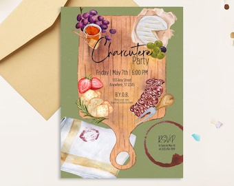 Charcuterie Party Invitation: Editable Template (Digital)