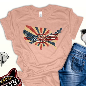Geschenk für veteranisch / wir die Leute Frieden Flügel Karte / amerikanische Einheit Shirt / Freiheit T-Shirt / Unabhängigkeitstag Tshirt