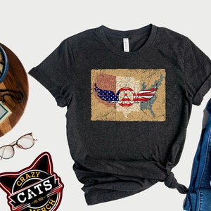 Vintage Shirt mit Flagge / USA Flagge / Vintage Flagge / Flagge / Flagge / Stars And Stripes / USA Karte