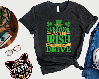 Funny St. Patrick's Day Driver Tee: Irish Clover Graphic